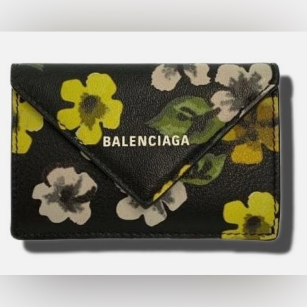 Balenciaga Floral Mini Cash Wallet